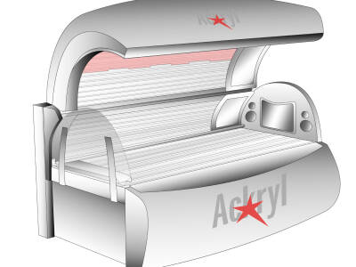 Top Left acrylic panel (plexiglass) for ergoline 450/500 Classik