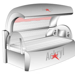 Top Left acrylic panel (plexiglass) for ergoline 600 classic